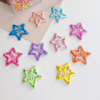 诗女童星星发夹儿童头饰网红2022年夏季夹子卡子宝宝发饰五角星发卡