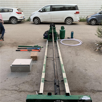 厂销横向打井机 hjd型水平山泉钻井机民用 气动深层孔家用200米 钻架