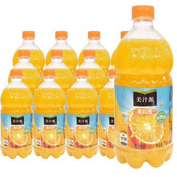 可口可乐(coca-cola)果粒橙果肉果味橙汁饮料 果粒橙750ml*2瓶