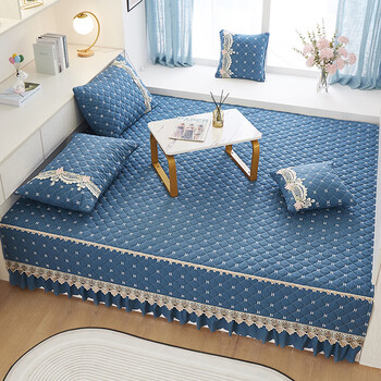 蓝柒榻榻米床罩一面床裙床盖床单垫子套罩2022新款四季通用夹棉塌塌米