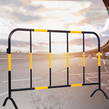 黄黑铁马围挡护栏工地隔离栏临时移动护栏围栏红白建筑广州东莞 不.