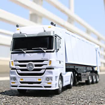挖掘机半挂车模型汽车 大玩具甄萌 牛奶白 大货车 原厂标配( 电池