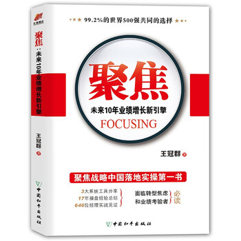 聚焦 未来10年业绩增长新引擎 王冠群 经管励志 企业管理书籍 创业和经营的减法思维 焦战略落地方法 略落地方法