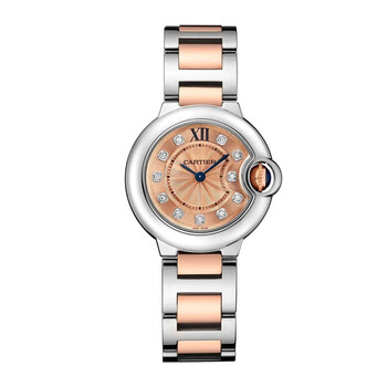 卡地亚(cartier)瑞士手表 蓝气球系列 镶钻石英机芯女士腕表 28mm间金