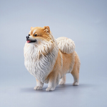 纳仕达汽车摆件中控台博美犬仿真模型创意汽车桌面摆件可爱宠物狗车载