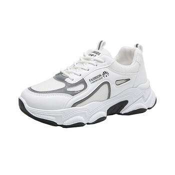 百丽belle老爹鞋女2023秋季新款韩版女式松糕底网面透气休闲女鞋运动