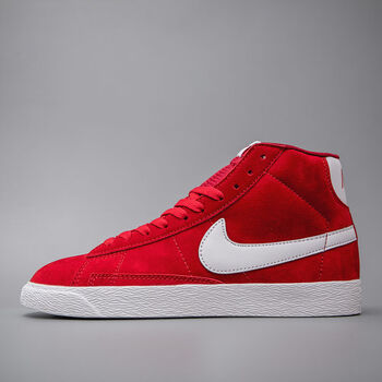 者高低帮板鞋blazer运动休闲鞋男鞋女鞋复古防滑耐磨nike 高帮-红白