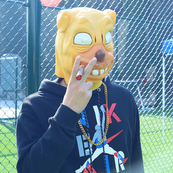 绿头鱼头套怪兽人头套搞怪沙雕面具全脸怪怪可爱小孩成人通用便宜