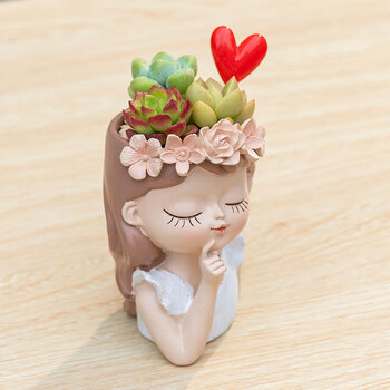 仙女可爱女孩多肉盆栽桌面小花盆迷你花瓶送朋友伴手礼小红书抖音同款