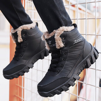 全洲狼棉鞋男雪地靴冬季男靴真皮东北大棉鞋大码抗寒防水加绒加棉加厚