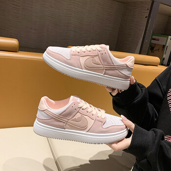 aj女鞋樱花粉色官网黑白熊猫低帮平底休闲女鞋樱花粉38