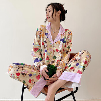 采云卡利可爱气质时尚赵露思明星同款长袖长裤睡衣女女孩家居服睡衣