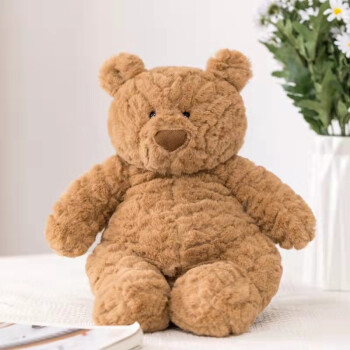 网红巴塞罗娜熊玩偶毛绒玩具熊抱枕泰迪熊女生安抚生日礼物棕色小熊35