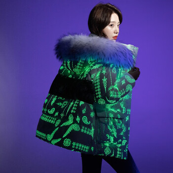 啄木鸟tucano波斯顿夜光羽绒服女短款加厚波士顿官方青年大学生宽松