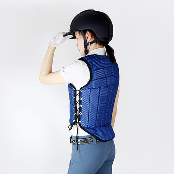 马术护甲春秋款骑马防护背心男女儿童骑士服装缓冲减震马甲 成人蜂窝