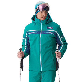 RUNNING RIVER奔流 男士 冬季 户外登山滑雪外套双板滑雪服A7006 A7006-232蓝绿色 S46