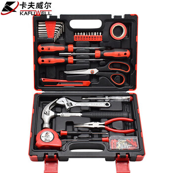 卡夫威尔 32件套工具箱套装电工五金螺丝刀扳手锤子内六角 H2686A