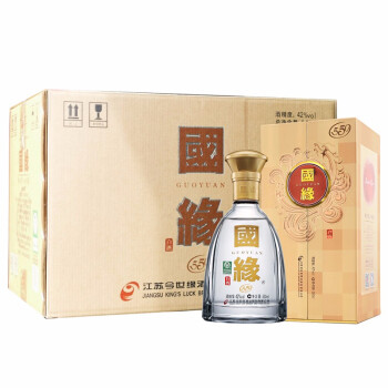 今世缘 国缘对开 柔雅型白酒 42度 550ml*6瓶 整箱装