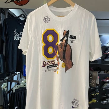 耐克2023新款新款kobe科比t恤湖人81分纪念t恤男子运动篮球速干短白色