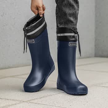 辞兮语时尚雨鞋男中筒韩版户外防水钓鱼防滑水鞋厨房防水口松紧带雨靴