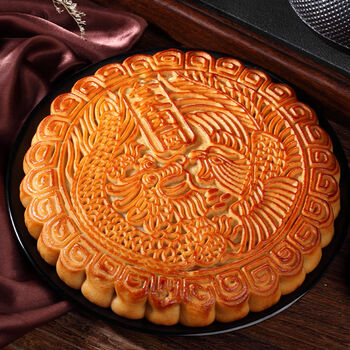 馅中下核桃盐焗杏仁大月饼五仁叉烧广式月饼批发2斤五仁3斤大月饼礼盒