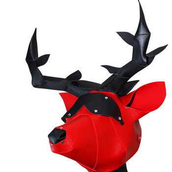 久爱 sm情趣变态道具鹿头面罩 男女穿戴头套主奴cos play角色扮演夫妻