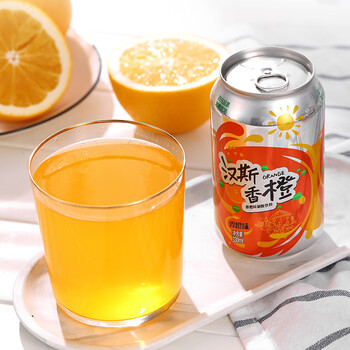 汉斯 香橙味 果啤果味碳酸饮料整箱330ml*12罐装