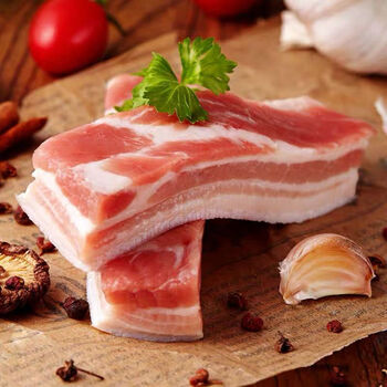 棠鲜生 新鲜五花肉块猪肉块肉块排骨生鲜肉块 5斤精品五花肉【整块不