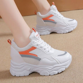 鸿星尔克舒适同类型内增高老爹鞋女鞋休闲运动鞋2022春秋新款韩版百搭