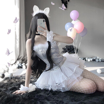 瑰若情趣内衣小芭蕾女郎sm性感激情诱惑角色扮演制服天使服装银5件套 铃铛项链 红色发箍均码 图片价格品牌报价 京东