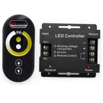 单色灯带调光器12v24v30a360w带遥控单色灯条调光器led调光控制器12v