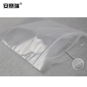 安赛瑞 透明PE自封袋（1000个装）7×10cm 厚度80μm 检测样品自封塑料袋 物证塑料封口袋 36081