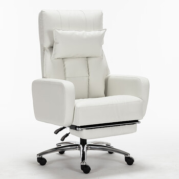 电脑椅家用可躺舒适久坐办公椅升降老板椅沙发椅电竞座椅简约椅子白色