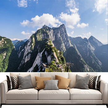 有山无水靠山图泰山画靠山图大山高山横版竖版高清办公室靠山贴画 横