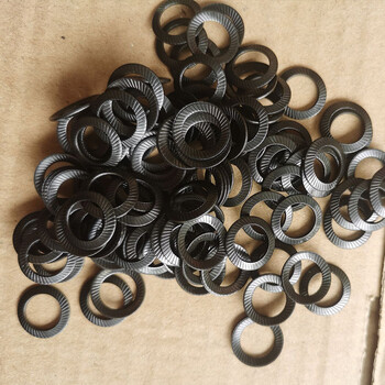 定制适用于防松锁紧垫圈双面齿垫圈黑色碳钢防滑自锁垫片m3m5m8m10m12