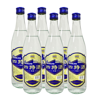 四特酒四特特香型白酒52度莲四蓝标光瓶500ml6瓶