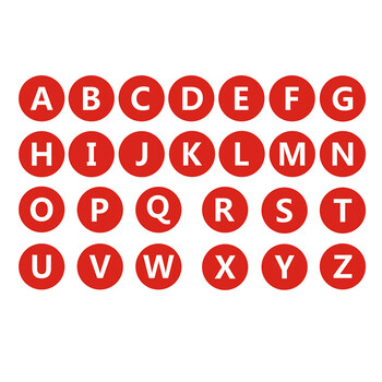 pvc防水英文字母贴小写字母26个贴纸多尺寸软膜不干胶贴 大写字母 特
