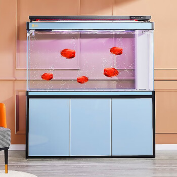 意牌(yee)大鱼缸客厅玻璃水族箱生态底过滤中大型龙鱼缸超白家用2021
