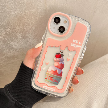 jlior ins夏日粉色奶油冰淇淋适用苹果13promax手机壳iphone13新款12