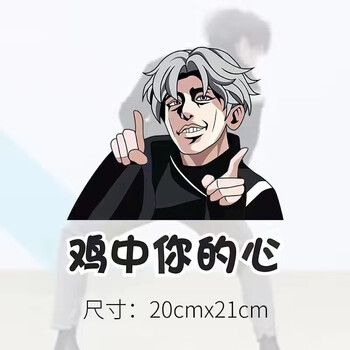 蔡徐坤车贴鸡你太美小黑子汽车贴纸网红ikun搞笑车贴电动车装饰画 鸡