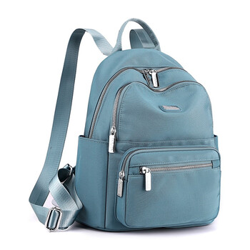 宝奢龙双肩包女士2022新款韩版百搭潮尼龙背包时尚休闲旅行小书包浅