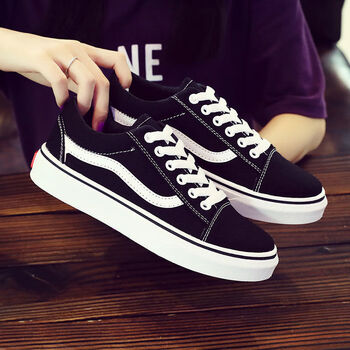 大东dusto女士帆布鞋女2024年春季新款女鞋小黑鞋子休闲鞋百搭运动