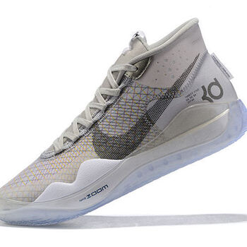 杜兰特2代篮球鞋黑白勇士kd2乳腺癌透气垫低帮男女运动鞋杜兰特2代灰