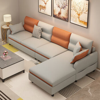 恩慕偲2023新款布艺沙发家用大小户型客厅现代简约北欧贵妃组合免