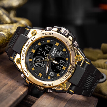 benken 本肯电子手表男学生时尚潮流多功能军事风户外防水运动手表