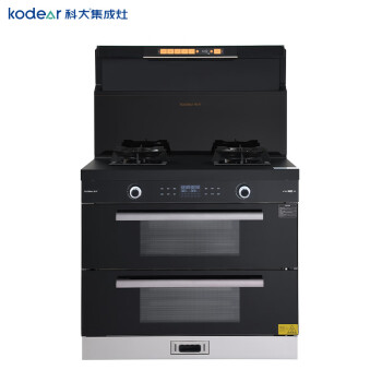 科大KODEAR/科大N3变频上蒸下烤集成灶侧吸下排式 油烟机燃气灶套装 黑色 天然气右排风