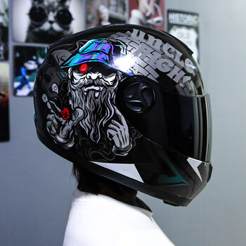 春风250sr赛道版头盔男女电动摩托车安帽盔四季冬季骑士头灰个性酷