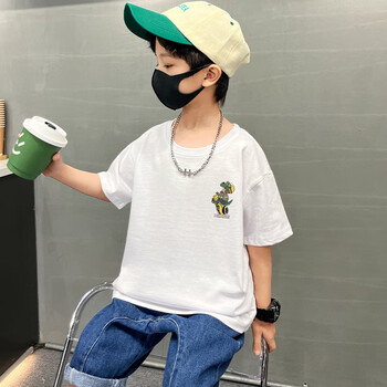 梵美莲男童短袖t恤夏季新款宽松休闲儿童半袖t上衣中小童男孩夏装炫酷