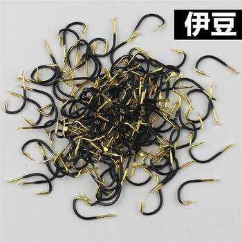 郁郁鱼鬼牙黑金伊豆鱼钩散装有倒刺歪嘴小号溪流鲫鱼钩垂钓用品钓钩