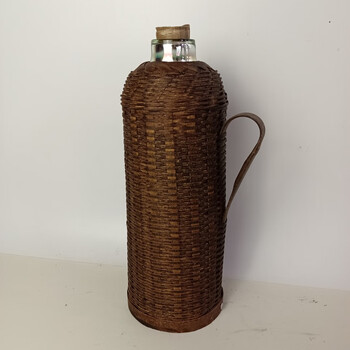 恒愎老物件铝暖壶暖瓶保温壶老具影视具摄影摆件复古装饰怀旧收藏竹子